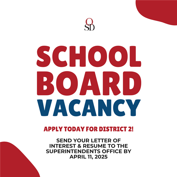  Text image of School Board Vacancy